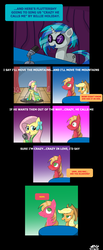 Size: 700x1700 | Tagged: safe, artist:thewormouroboros, applejack, big macintosh, dj pon-3, fluttershy, vinyl scratch, earth pony, pony, g4, billie holiday, comic, liarmac, male, ship:fluttermac, shipping, singing, stallion, straight