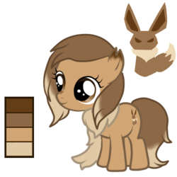 Size: 500x500 | Tagged: safe, artist:kurofa, oc, oc only, eevee, pony, eevee as a cutie mark, female, filly, palette, pokémon, ponified, simple background, solo