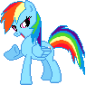 Size: 95x94 | Tagged: safe, artist:seahawk270, rainbow dash, pegasus, pony, g4, female, gif, mare, non-animated gif, pixel art, simple background, solo, transparent background
