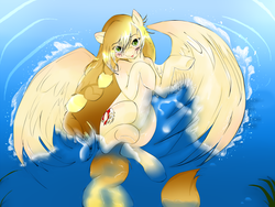 Size: 1920x1440 | Tagged: safe, artist:shymemories, oc, oc only, pegasus, pony, solo, water
