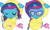 Size: 900x540 | Tagged: safe, artist:atnezau, oc, oc only, pony, unicorn, baby, baby pony, braid, eyes closed, female, foal, glasses, horn, newborn, unicorn oc