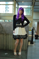 Size: 1944x2896 | Tagged: artist needed, safe, rarity, human, g4, bow, cosplay, high heels, irl, irl human, photo, sakura con, solo