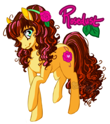 Size: 894x1011 | Tagged: safe, artist:toastiepony, oc, oc only, oc:rosedust, pony, female, mare, solo