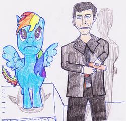 Size: 2202x2118 | Tagged: safe, artist:mylittlelifeonmars, rainbow dash, g4, bbc, gun, life on mars, sam tyler