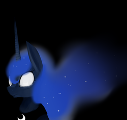 Size: 1000x950 | Tagged: safe, artist:kimdragon321, princess luna, g4, female, glowing eyes, solo