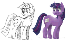 Size: 736x440 | Tagged: safe, artist:bikkisu, twilight sparkle, g4, female, no, solo