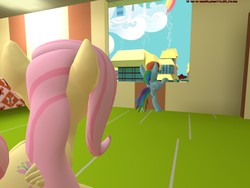 Size: 1152x864 | Tagged: safe, artist:mr.tektite, fluttershy, rainbow dash, g4, 3d, gmod