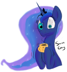 Size: 1385x1500 | Tagged: safe, artist:saine grey, princess luna, alicorn, pony, g4, coffee, color, female, mare, simple background, solo, transparent background