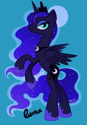 Size: 1050x1500 | Tagged: safe, artist:kittenkraze, princess luna, g4, female, solo