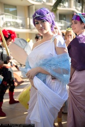 Size: 1365x2048 | Tagged: safe, artist:cessatia, rarity, human, g4, 2013, anime los angeles, clothes, convention, cosplay, dress, irl, irl human, photo
