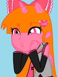 Size: 324x432 | Tagged: safe, artist:lolly <3, oc, oc only, alicorn, equestria girls, g4, alicorn oc, awesome, equestria girls-ified, heart, so awesome, solo, vocaloid