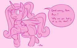 Size: 1280x804 | Tagged: safe, artist:whoop, princess cadance, g4, female, glasses, monochrome, solo