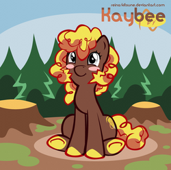 Size: 1000x992 | Tagged: safe, artist:reina-kitsune, oc, oc only, oc:kaybee, earth pony, pony, blushing, female, mare, solo