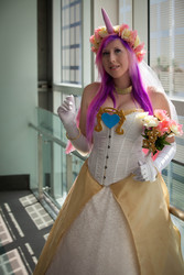 Size: 3162x4743 | Tagged: safe, artist:mooshuu, artist:unkcos19, princess cadance, human, g4, anime expo, anime expo 2012, clothes, cosplay, evening gloves, flower, irl, irl human, photo, solo