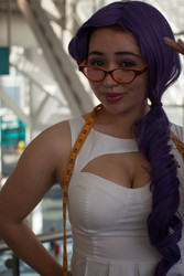 Size: 3162x4743 | Tagged: safe, artist:autumns-snow, rarity, human, g4, anime expo, anime expo 2012, convention, cosplay, glasses, irl, irl human, measuring tape, photo, solo
