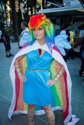 Size: 3744x5616 | Tagged: safe, artist:ladymella, rainbow dash, human, g4, cosplay, irl, irl human, photo