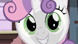Size: 1280x720 | Tagged: safe, artist:dtkraus, sweetie belle, g4, animated, bronybait, creepy, drugged, female, goddammit kraus, imminent rape, imminent sex, implied drugs, looking at you, roofie, solo