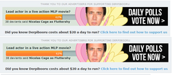 Size: 740x320 | Tagged: safe, fluttershy, derpibooru, g4, advertisement, cageception, inception, meta, nicolas cage, text