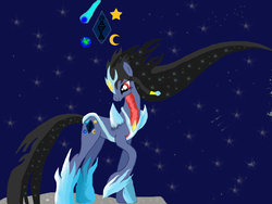 Size: 1024x768 | Tagged: safe, artist:god2000zilla, kaiju pony, godzilla (series), ponified, rule 63, spacegodzilla