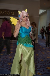 Size: 1365x2048 | Tagged: safe, artist:lisa-lou-who, fluttershy, human, g4, 2013, clothes, cosplay, dress, gala dress, irl, irl human, katsucon, photo, solo