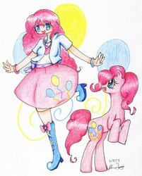 Size: 770x960 | Tagged: safe, artist:rhapsodey, pinkie pie, human, g4, humanized