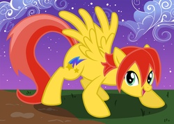 Size: 1100x788 | Tagged: safe, artist:hiina, pegasus, pony, cutie mark, inazuma eleven, kiyama hiroto, ponified, shooting star, solo