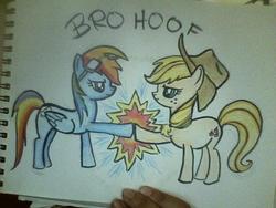 Size: 640x480 | Tagged: safe, applejack, rainbow dash, g4, traditional art