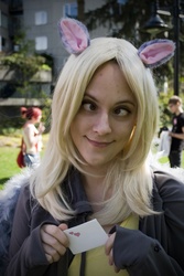 Size: 2592x3872 | Tagged: artist needed, safe, derpy hooves, human, g4, cosplay, derp, irl, irl human, photo, sakura con, solo