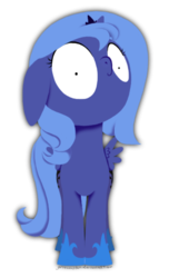 Size: 322x528 | Tagged: safe, artist:grievousfan, edit, princess luna, cute, female, filly, floppy ears, me gusta, not safe for woona, rapeface, reaction image, smiling, solo, wide eyes, wingboner, woona