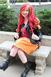 Size: 640x960 | Tagged: safe, artist:lochlan o'neil, sunset shimmer, human, equestria girls, g4, cosplay, irl, irl human, photo, solo
