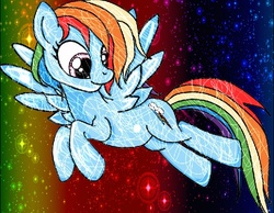 Size: 532x413 | Tagged: safe, artist:elisabethianna, rainbow dash, g4, female, solo, space