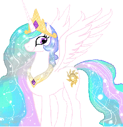 Size: 800x825 | Tagged: safe, artist:elisabethianna, princess celestia, alicorn, pony, g4, female, gif, mare, non-animated gif, simple background, solo, spread wings, transparent background, wings