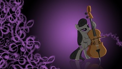 Size: 1920x1080 | Tagged: safe, artist:ember-blitz, octavia melody, earth pony, pony, g4, bipedal, cello, female, musical instrument, solo, vector, wallpaper
