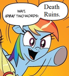 Size: 334x366 | Tagged: safe, rainbow dash, g4, death ruins, exploitable meme, meme, music, shadow the hedgehog (game), sonic the hedgehog, sonic the hedgehog (series), two words meme