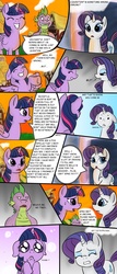 Size: 1200x2800 | Tagged: safe, artist:blazewingsthunder, artist:pia-sama, rarity, spike, twilight sparkle, alicorn, pony, g4, comic, female, mare, the things we have, twilight sparkle (alicorn)