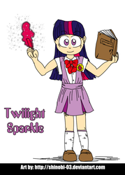 Size: 743x1036 | Tagged: safe, artist:shinobi-03, twilight sparkle, human, g4, book, female, humanized, light skin, solo