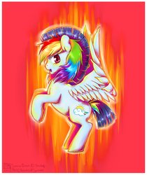 Size: 820x974 | Tagged: dead source, safe, artist:nauticalsparrow, oc, oc only, oc:sunrise brisk, offspring, parent:rainbow dash, parent:soarin', parents:soarindash, rearing, solo