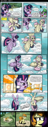 Size: 2000x5190 | Tagged: safe, artist:gray--day, carrot top, fluttershy, golden harvest, spike, twilight sparkle, alicorn, pony, comic:hot stuff, g4, 2013, chilli, comic, female, food, just as planned, mare, me gusta, ponies eating meat, twilight sparkle (alicorn), upside down