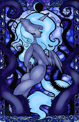 Size: 3312x5100 | Tagged: safe, artist:midnameowfries, princess luna, g4, female, solo