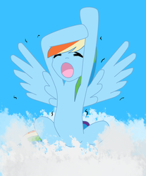 Size: 748x902 | Tagged: safe, artist:danteskitten, rainbow dash, g4, female, solo, yawn