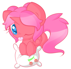 Size: 2500x2441 | Tagged: safe, artist:starlightlore, oc, oc only, oc:cherry bloom, alicorn, pony, alicorn oc, simple background, solo, transparent background, wink