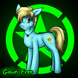 Size: 720x720 | Tagged: safe, artist:deyogee, pony, achievement hunter, gavin free, ponified, rooster teeth, solo