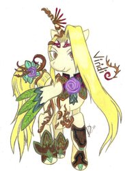 Size: 765x1045 | Tagged: safe, artist:maikoforev5674, pony, kid icarus: uprising, ponified, solo, viridi