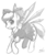 Size: 600x718 | Tagged: safe, artist:johnjoseco, pony, cirno, grayscale, monochrome, ponified, solo, touhou