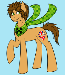 Size: 778x897 | Tagged: safe, artist:modof10th, pony, achievement hunter, gavin free, ponified, rooster teeth, solo