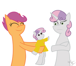 Size: 1200x1050 | Tagged: safe, artist:aeonocean, scootaloo, sweetie belle, g4