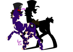 Size: 900x635 | Tagged: safe, artist:autumnblood, pony, zebra, doctor facilier, ponified, shadow, solo, the princess and the frog
