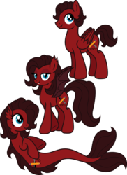 Size: 2125x2926 | Tagged: safe, artist:inkrose98, oc, oc only, oc:ink rose, bat pony, merpony, pony, alternate universe, multiverse, race swap, rule 63, simple background, species swap, transparent background, vector