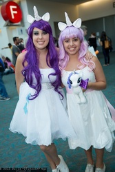 Size: 1365x2048 | Tagged: safe, rarity, sweetie belle, human, g4, cosplay, irl, irl human, photo