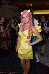 Size: 1365x2048 | Tagged: artist needed, safe, fluttershy, human, g4, convention, cosplay, dragon con, irl, irl human, photo